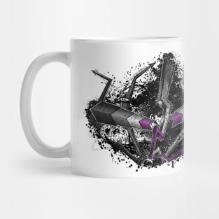 Grunge Graffiti Asexual Lightning and Arrows Mug